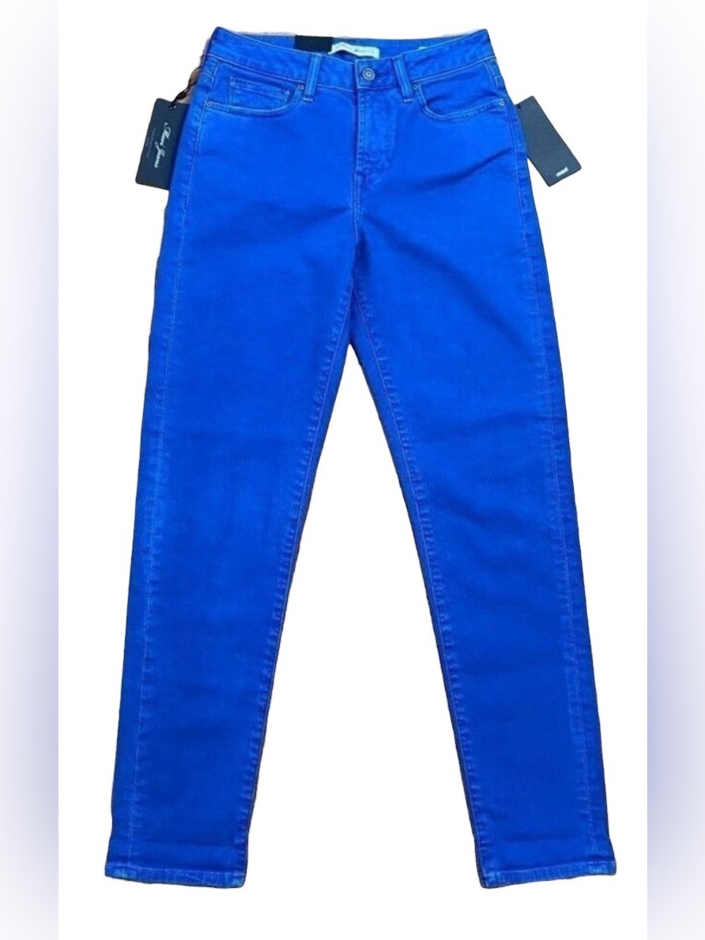 NWT Mavi Cindy cobalt blue Mom jeans high rise high rise waist stretch denim 24